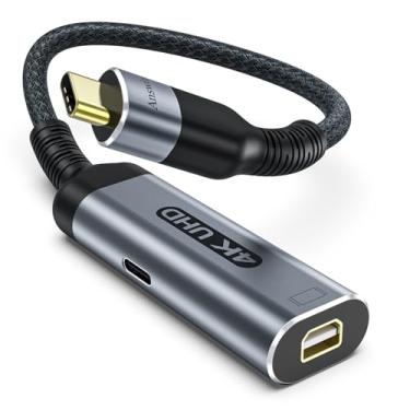 Imagem de Answin Adaptador de carregamento USB C para Mini DisplayPort com PD Fast 100W 4K @60Hz Thunderbolt 3/4 compatível com iPhone 15 Pro M1/M2 MacBook iPad Galaxy S24 Steam Deck ROG Ally