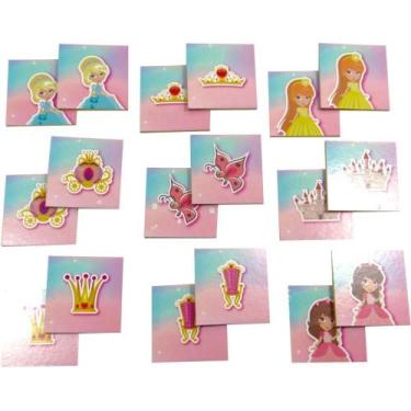 Imagem de Jogo da Memoria Princesas 40 Pecas em Madeira - GROW