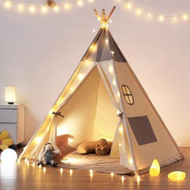Imagem de Cervejaria Teepee para crianças em ambientes fechados com luz e tapete