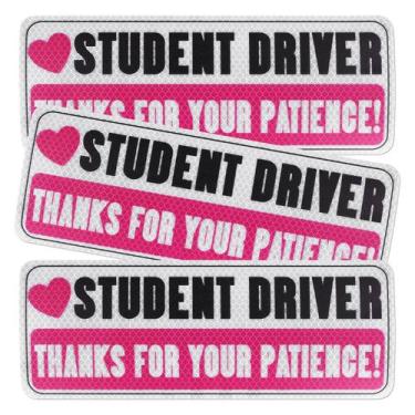 Imagem de Adesivos magnéticos para motoristas para estudantes PEUTIER, 3 peças (