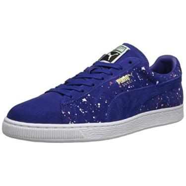 Imagem de PUMA Tênis masculino clássico com cadarço e cadarço, Mazarine azul/branco, 12