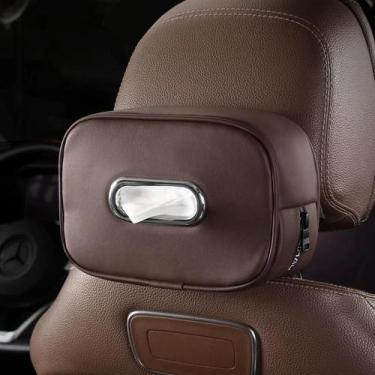 Imagem de Caixa De Lenços De Papel Para Carro Em Couro Nappa, Para Console Centr