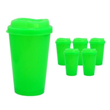 Imagem de Kit 6 Copos Mug Verde Neon 320Ml Plástico Premium