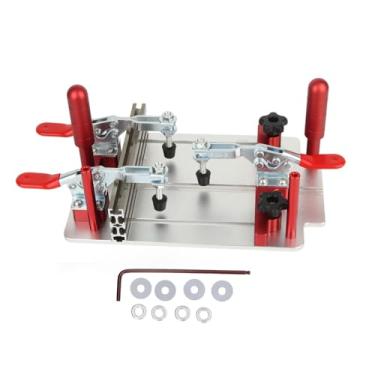 Imagem de ZAWELIYO Fresadora mesa de churrasco trilho de trenó braçadeira de segurança de trenó braçadeira ajustável de liga de alumínio com placa de pó acrílico para corte de