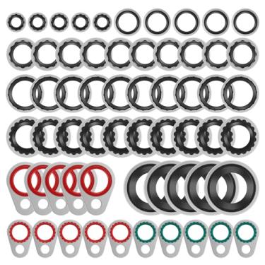 Imagem de FALESOUL Kit de anel de vedação A/C, pacote com 60 arruelas de vedação para substituição de ar condicionado automotivo, junta de acessórios de carro, kit sortido de anel A/C Kit de descarga de serviço