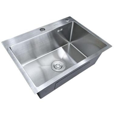 Imagem de Cuba Pia Inox Prata Quadrada Cozinha Gourmet Acessório 60X45