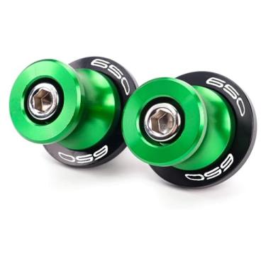 Imagem de BYYINGSUS Parafusos de suporte M8 de alumínio bobinas deslizantes acessórios de motocicleta compatíveis com Z650 Z800 Z900 2017-2024 (verde-650)
