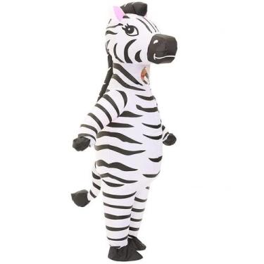 Imagem de Traje de zebra inflável ZISUEX para adultos, presente de Halloween