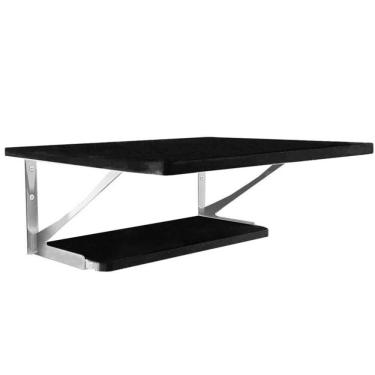 Imagem de Kit De Prateleiras Preta Com Suporte De Aço - 2zuvpr - Multivisâo