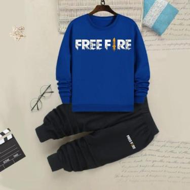 Imagem de Conjunto infantil de moletom - Franca kids , Azul, 8