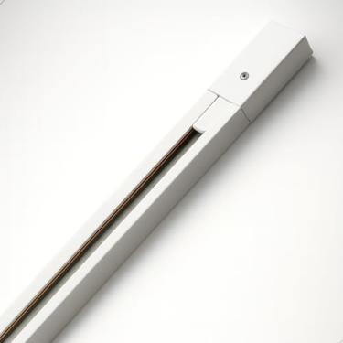 Imagem de Trilho Eletrificado de Alumínio com 1 Metro para Spot de Trilho Universal para Iluminação de Teto Reforçado e Decoração (Branco)