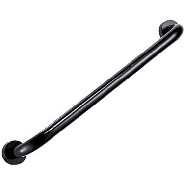 Imagem de XNXWDZ Corrimãos de segurança, corrimãos de banheiro, corrimãos antiderrapantes de segurança, corrimãos de vaso sanitário, adequado para idosos, deficientes e grávidas (preto 50 cm)