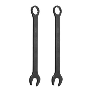 Imagem de HARFINGTON 2 peças chave inglesa de 19 mm métrica caixa de 12 pontos e extremidade aberta crômio vanádio aço CR-V ferramenta chave inglesa de extremidade dupla para reparo de móveis de tubos