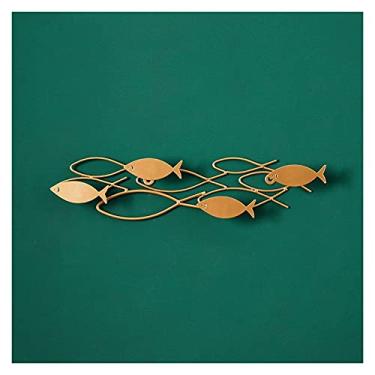 Imagem de Cabideiro montado na parede, cabideiro, gancho para pendurar na parede, gancho de peixe simples, loja de roupas, armazenamento de parede, suporte de roupas decorativo (47 * 5 * 10 cm) ganchos para