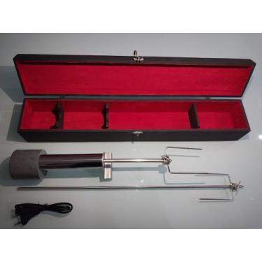 Imagem de Espeto Eletrico Giratorio - SKROOSER, EMBALAGEM DE MDF COM ACABAMNETO 