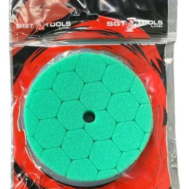 Imagem de Boina Hex Espuma 3 Verde Corte Agressivo Sigma Tools Acabamento Automo