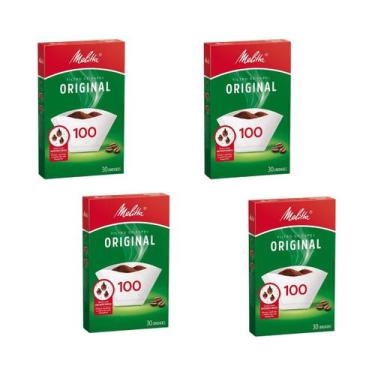 Imagem de Kit Filtro Papel Melitta 100 com 4 caixas com 30 unidades