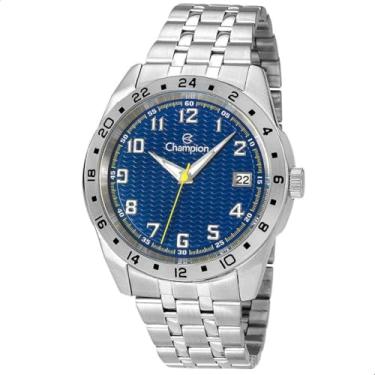Imagem de Relógio de Pulso Masculino Champion Prata Azul Resistente a Água CA31382I