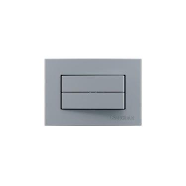 Imagem de Placa Para Móveis 65x45 Com Interruptor Duplo Simples Margirius Sleek Colors 10a Cinza Cinza