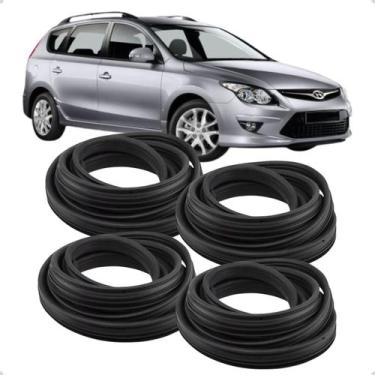 Imagem de Kit 4 Borrachas de Porta Dianteiras e Traseiras I30 2007 2008 2009 201