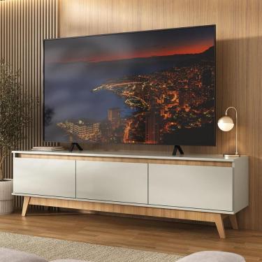 Imagem de Rack para TV até 75 Polegadas 180cm 3 Portas Retrô Multimóveis MP1102