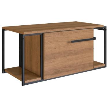 Imagem de Gabinete Suspenso Para Banheiro 1 Pt Basc P1019 Preto Mell Pp Preto Mell