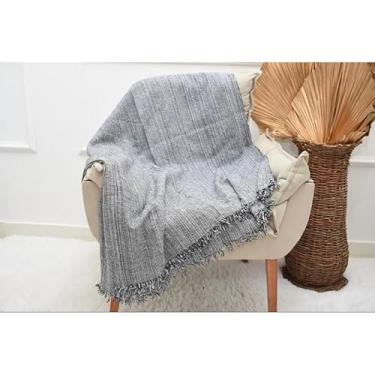 Imagem de Kit 2x Manta para Sofá Gigantes 100% Algodão - Proteção e Decoração 240 x 180 (2 x cinza mesclado)