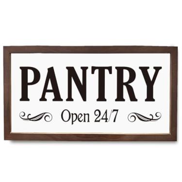 Imagem de Decoração moderna de despensa de fazenda, placas e placas decorativas, placa de parede de cozinha de fazenda para casa, bar, restaurante, lavanderia, café, arte de pendurar na parede emoldurada em