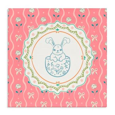 Imagem de Stupell Industries Arte de parede em tela Spring Bunny & Egg Shell, design de Angela Steahling, 61 x 61 cm