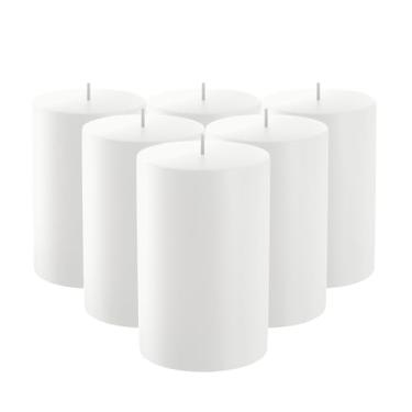 Imagem de Velas de cera de abelha branca natural - 120 horas de tempo de queima 100% pura velas de cera de abelha | Cera de abelha orgânica para casa, oração, Natal, festa | Sem cheiro, sem fumaça, sem