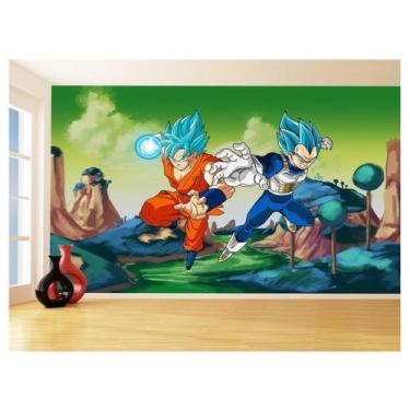 Imagem de Papel De Parede Dragon Ball Goku Vegeta Anime 3,5M Dbz321 - Você Decor