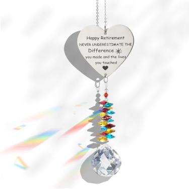 Imagem de Presentes de casamento para casais 2026 - presentes de Sr. e Sra. Presentes de coração de cristal arco-íris para casais, presente de apanhador de sol para enfeite de casado recém-casado 2026, pendurar