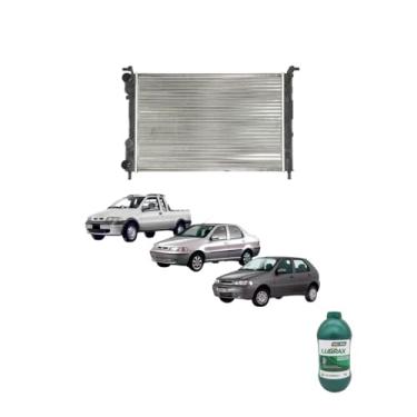 Imagem de Kit Radiador Palio Strada 96> + Aditivo Lubrax Verde Concentrado 1L