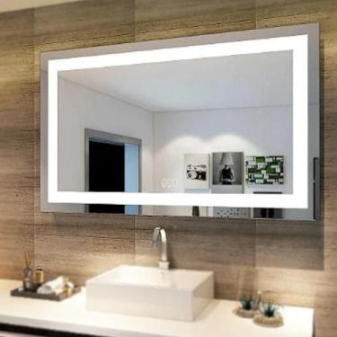 Imagem de Espelho LED Touch Screen Horizontal com Iluminação Ajustável - Espelho