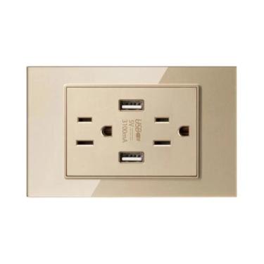 Imagem de Adaptador De Tomada De Parede Dual USB Para Casa Inteligente 3.1A Carr