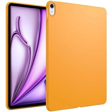 Imagem de ULXITEYU Capa para iPad Air de 13 polegadas (M3/M2-2025/2024), fina e leve, macia, à prova de choque, fina para tablet, laranja-amarela