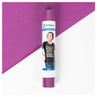 Imagem de Stahls' Efeito especial refletivo brilhante HTV – Vinil de transferência de calor com glitter refletivo de corte CAD – 30,5 cm x 3,7 m – Ótimo para algodão, poliéster e misturas – Testado em
