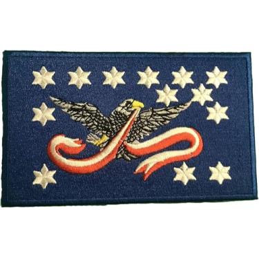 Imagem de Emblema de gancho e laço da bandeira da rebelião do uísque – Emblema tático pequeno de 6,3 cm x 3,8 cm | Patch patriota americano histórico para mochilas, coletes e equipamentos