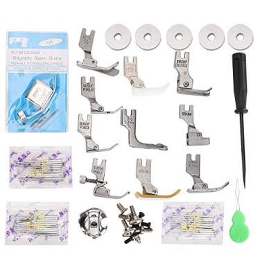 Imagem de CUOFYUNL Kit de calcador doméstico para bobina de pino conjunto de acessórios para máquina de costura plana