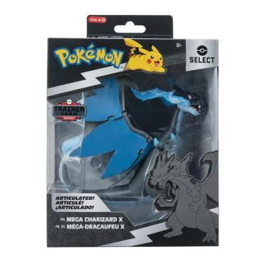 Imagem de Pokémon, Boneco Super Articulado Mega Charizard X 15cm