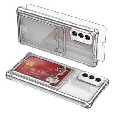 Imagem de Asuwish Capa de celular para Samsung Galaxy A54 5G com protetor de tela de vidro temperado e suporte de cartão rígido resistente à prova de choque acessórios A545G A 54 54A 4G G5 SM A546U feminino