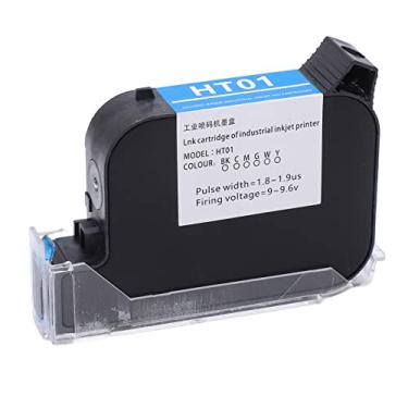 Imagem de JTLB Cartucho de tinta portátil de 42 ml para impressora a jato de tinta de secagem rápida 12,7 mm (preto)