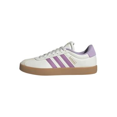 Imagem de adidas Tênis feminino Vl Court 3.0, Branco/Roxo Preloved/Ameixa em pó, 40