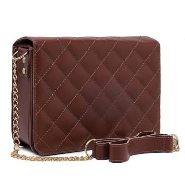 Imagem de Bolsa Feminina Transversal E Lateral De Ombro Alça Corrente (Caramelo)