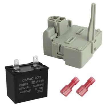 Imagem de SAQXK Kit de relé de partida e capacitor de geladeira TSD2 compatível com compressor Embraco QD TSD2 para geladeira Whirlpool Kenmore W10189190 W10662129 241941003 2319792 2255198 2264017 2319792