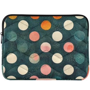 Imagem de Capa para laptop retrô de bolinhas linda capa colorida para notebook universal 13 capas para laptop 14 polegadas