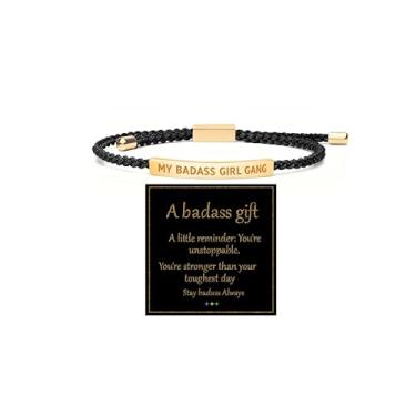 Imagem de 72ore Pulseira Badass Girl Gang Inspiradora para Mulheres Joias da Amizade Pulseira de Melhor Amizade Joias Inspiradoras Presentes de Amizade, liga metálica, Sem Pedra Preciosa