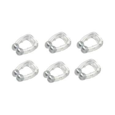 Imagem de Clipe Nasal Magnético Anti-Ronco 6pcs Transparente PVC Solução Para Do