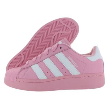 Imagem de adidas Tênis feminino Superstar XLG com cadarço casual - bege, Rosa verdadeiro/branco nuvem, 36