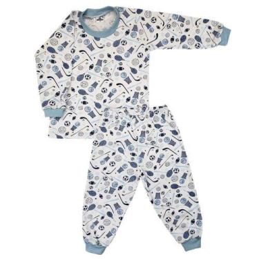 Imagem de Conjunto Camisa e Calça Estampada Longo Inverno 100% Algodão - Koala B